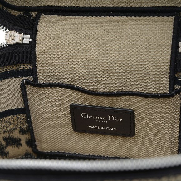Christian Dior Dior Vanity Small Bag Animal Print Canvas Beige Black - Picture 6 of 7